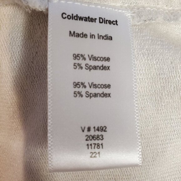 COLDWATER CREEK SZ L Super Comfy So Soft Gray & White Print Stretch Knit Dress - Picture 8 of 8